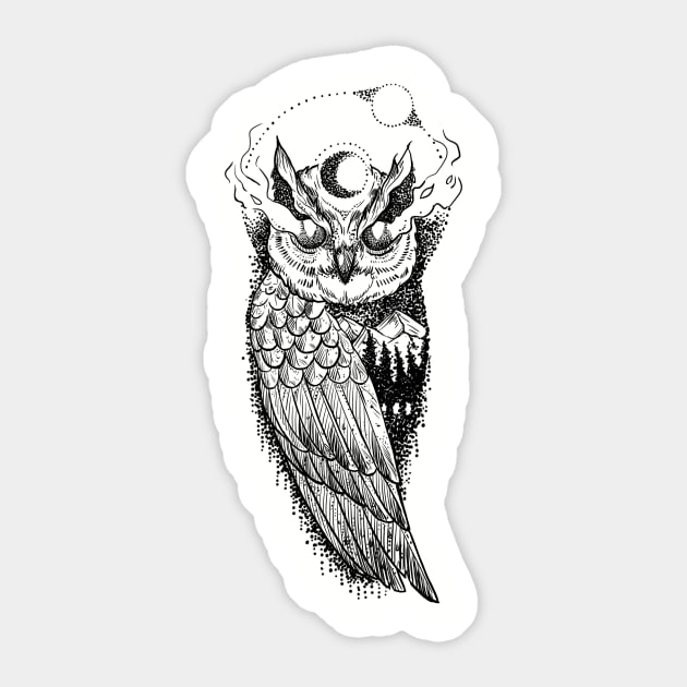 Owl mystic Sticker by BlackForge